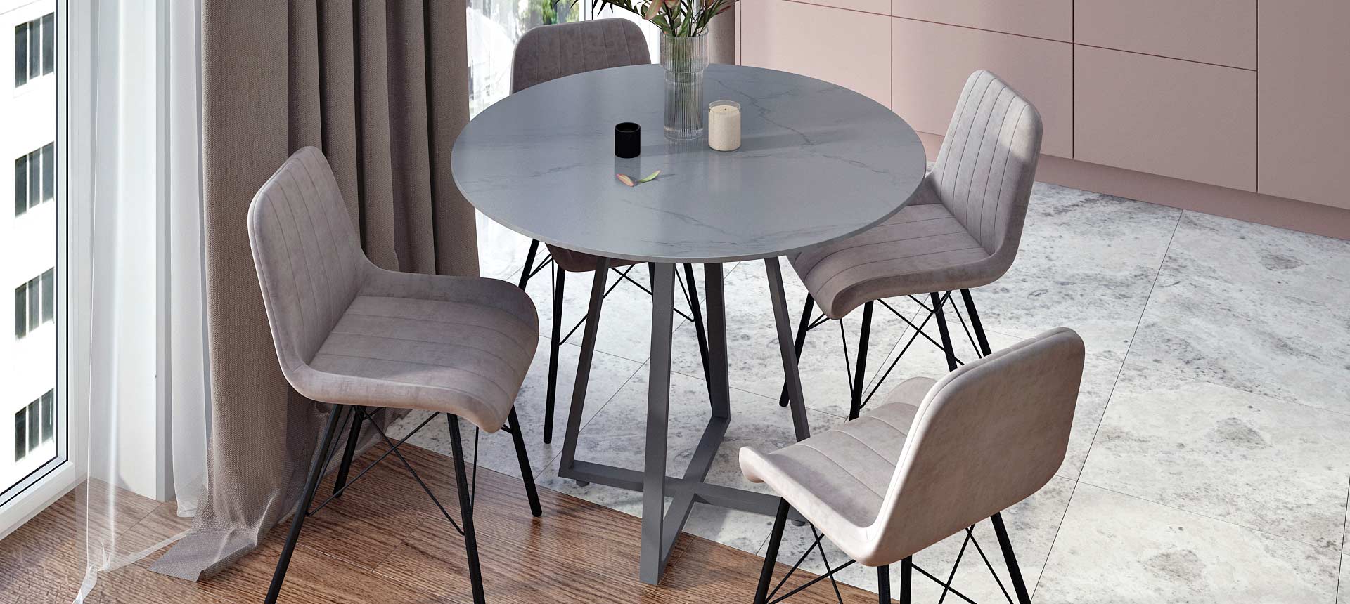 искусственный камень цвет Мрамор серый